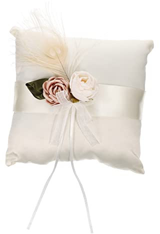 Cabilock Satin Hochzeit Ring Pillow mit Ringkissen für Hochzeiten und Besondere Anlässe und Langlebig Perfektes Hochzeitszubehör für Ringträger