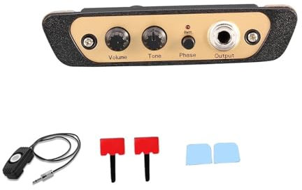 Akustikgitarren-Tonabnehmer Cajon Box Drum Preamp Pickup Musikinstrument Pickup Mit Mikrofon 1/4 Zoll Ausgang Gitarre Pickup
