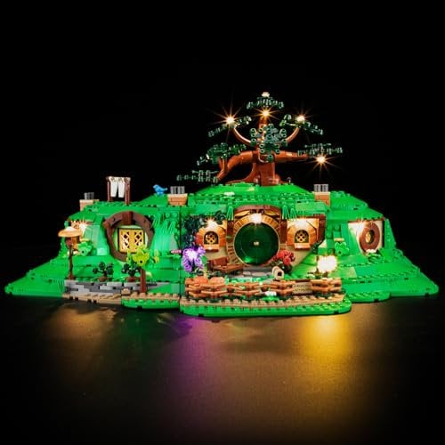 YEABRICKS LED Licht für 10354 Lord of The Rings Der Herr der Ringe: Das Auenland Bausteine Modell (Bausteine Set Nicht enthalten)