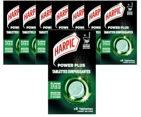 Harpic - Lot de 8 x 6 Tablettes Power Plus Fraicheur Active