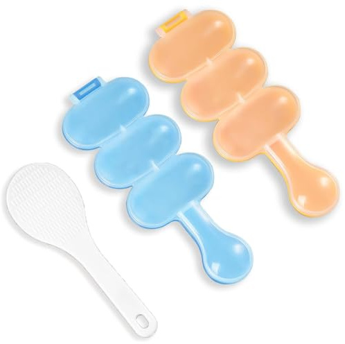 Rice Ball Mold, 2 PCS Mold Scoop Non-Stick DIY Shaper Rice Roll Shaker Ball Maker for Kids, Kitchen Cooking Tool