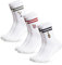 Occulto Damen & Herren Motiv Tennissocken mit Streifen 3er Pack (Modell: Summer), Statement Tennis Socken Drinks 2 35-38