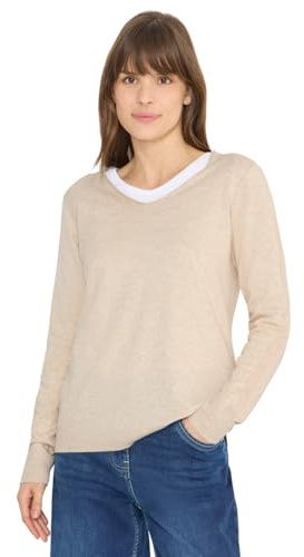 Cecil Basic Pullover Egg beige Melange XS