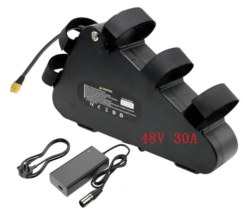 Ebike Battery 48v 30AH Triangle battery with 3A Charger, USB Port, 5000Mah Cells,Lithium Electric Bike Battery for 17A-45A Controller motor (Bafang, AW, most ebike conversion kit)