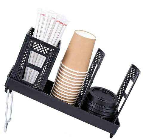 Punorric Paper Cup Lid Holder - Coffee Station Organizer, Detachable Coffee Bar Accessories & Lid Dispenser, Coffee Station bar Paper Cup Dispenser Storage Holder for Cafe Buffet Restaurant