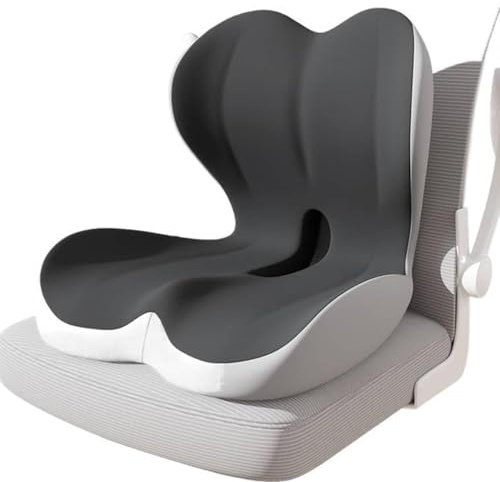 GUOMIS sittdyna ortopedisk sittdyna med ryggstöd, ergonomisk sittdyna, lämplig för kontorsstolar, bilar, rullstolar och hushållsbruk