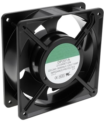 EMSea Ventola Con Cuscinetto A Manicotto 220-240V 0,125 0,11A In Alluminio 120x120x38mm DP201A 2123HST.GN Per Elettronica E Tecnologia