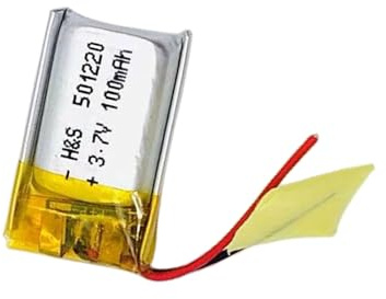 Batteria ai polimeri 1 3, 7 V 80 mAh a ciclo lungo, perfetta per varie esigenze alimentazione elettronica Modello 501220 Batteria ai polimeri
