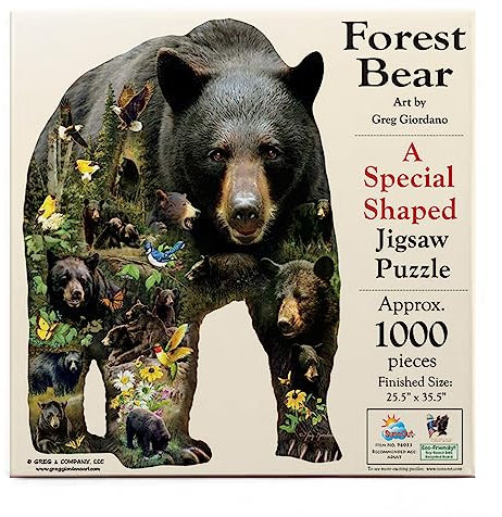 SunsOut Jigsaw Puzzle 1000 pieces - XXL Pieces - Greg Giordano - Forest Bear