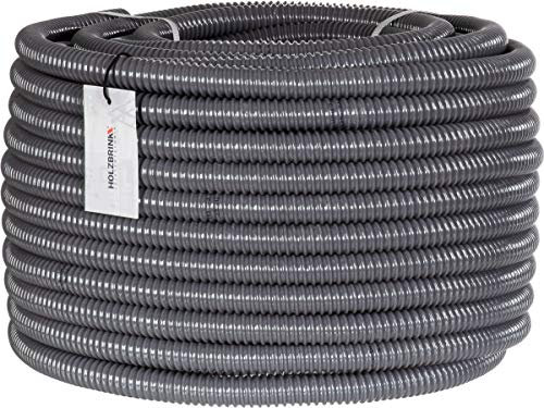 HOLZBRINK Tuyau d'Aspiration et de Refoulement 25 mm (1”), en PVC renforcé pour étangs, irrigation, pompes, longueur : 20 m, HVS-02-20
