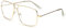 Dollger Classic Glasses Metal Fashion Clear Lens Glasses Frame Eyewear Women Men Gold Frame+Clear Lenses