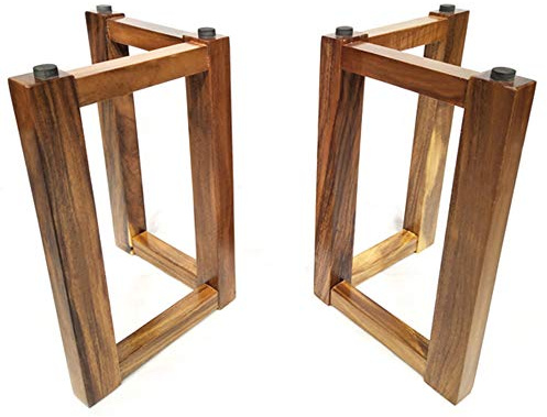 MANG Holz Tischgestell Massivholz Möbelfüße 70cm Tischkufen V-förmig Tischuntergestell Für Küche Esstisch, Bistrotisch, 2 Stück Mit Schutzbasis