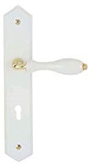 Poignée de porte bois Rustique DT 2000 - Clé L - Laqué blanc