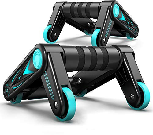 NENGGE Bauchtrainer Ab Roller Klappbar Bauchroller Bauchmuskeltrainer Multifunktion Fitnessgerät für Frauen Männer Bauchmuskeltraining Muskelaufbau für Zuhause Fitness