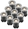 HOFTRONIC - 9er Maisy Terrassen Einbaustrahler GU10 Edelstahl Rund 5 Watt 400 Lumen Boden Licht 4000K Neutralweiß LED Einbauleuchte IP67 Wasserdicht - Dimmbarer Bodeneinbauleuchte außen