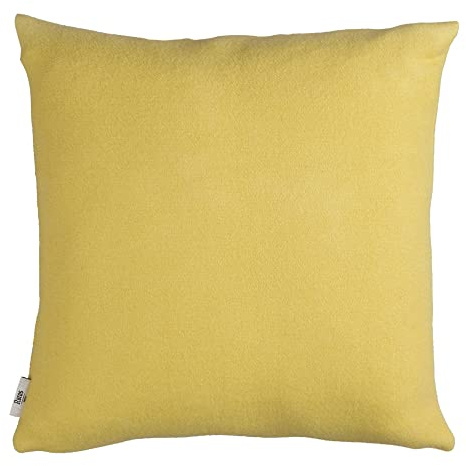 RØROS TWEED - Stemor Kissen - Wollkissen aus norwegischer Lammwolle - Design von Kristine Five Melvær - Kissenmaße: 50 x 50 cm (106574 - Sunshine Yellow, 50 x 50 cm)