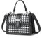 FANDARE Mode Damen Handtasche Schultertasche PU-Leder Tragetasche Schachbrett Umhängetasche Wasserdicht Henkeltaschen Tote Beutel für Arbeit Schule Shopper Reise Hahnentritt