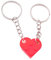 Yicare Herzförmige Baustein Schlüsselanhänger Kette Herz Medaillon Amulett Lovers Heart Persönlichkeit Pendant Friendship Necklace Jewelry Made by Lego Elements für Paare Liebhaber Freundin (Rot)