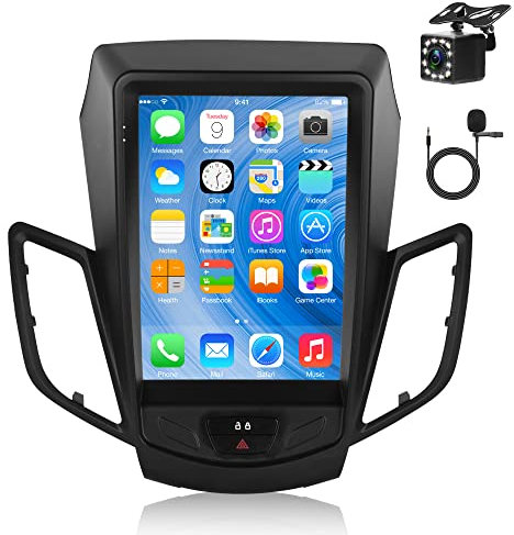 Android Autoradio con GPS Navi WiFi Canbus per Ford Fiesta MK7 2009-2016 9,7 Pouces Touchscreen Autoradio con Mirror Link Bluetooth FM/RDS/USB/OBD/DAB+/DVR Controllo del Volante Telecamera Posteriore