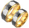 Ring Partner Set, Eheringe Wolframcarbid Vergoldet Facettenreich 8mm zum Hochzeitstag des Paares