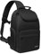 MOSISO Bolsa Sling Cámara, DSLR/SLR/Mirrorless Cámara Caso Cruzada Sling Mochila Fotógrafos con Soporte Trípode&Inserciones Modulares Extraíbles&Asa PU Compatible con Canon/Nikon/Sony,Negro