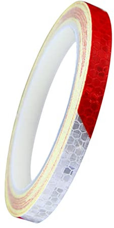 Toddmomy 8m Reflektierende Fahrradaufkleber Für Räder Sicherheitsstreifen Rot Und Weiß Für Sichtbarkeit Bei Und Schlechten Wetterbedingungen Für Fahrräder Und Motorräder