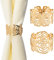 UFURMATE Vorhang-Raffhalter, Zinklegierung, kreative Vorhanghalter mit rundem Ende, dekorative hohle Rose, Vorhang-Raffhalter, Federdrapierhalter für Zuhause, goldfarben, 2 Stück