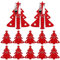 ShnminEU 12 Stück Weihnachten Besteckhalter Filz bestecktasche besteckhalter weihnachten benutzt für tischdeko weihnachten deko weihnachten tisch Party Abendessen Gabel Dekor (Weihnachtsbaum)