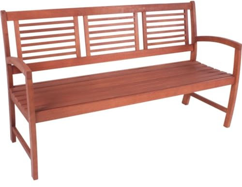 möbelando Gartenbank >Madison< in braun/holzoptik aus Holz - 156x90x59cm (BxHxT)