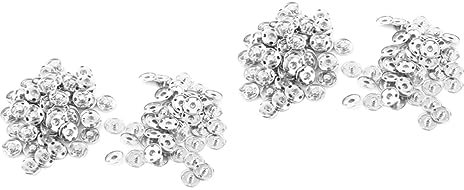 COHEALI 100sets Sew Snaps Metal Snaps Fasteners Press Studs Buttons Parts Brass Round DIY Craft Accessory for Clothing Bags Fasteners Press Studs