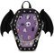 fancybag Punk Coffin Shaped Gothic Ita Backpack Clear Window Women Handbag and Crossbody Bag with Inserts for Pins Display