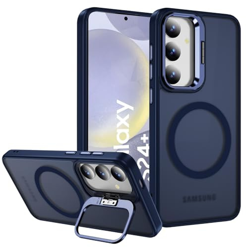 CoolGadget Magnetische Handyhülle für Samsung Galaxy S24 Plus Dunkelblau | Magnetisches Slim Case, kabelloses Laden, Soft Grip Oberfläche, kratzfest, federleicht