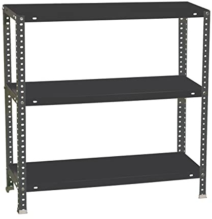 PROREGAL Schraubregal Panda SMALL | HxBxT 100x100x50cm | Fachlast 100kg | Anthrazit | Regal Standregal Werkstattregal Lagerregal Kellerregal