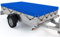 Planesium Anhänger Plane - 258cm x 136cm x 8cm Blau - inkl. Planenseil - Flachplane Reißfest - Verstärkte Humbaur PKW Hänger - Atmungsaktiv - Wasserdicht - Abdeckplane Anhänger Abdeckung