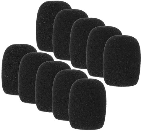 UPKOCH 10pcs Pop Filter Protective Film Covers for Lapel Mic Microphone Windscreen Sponge Protectors for Headset Microphone Wind Muffler Use