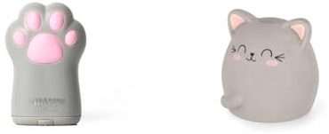 Legami - Taille-crayon avec récipient, Meow, 4,5 x 7 cm, en plastique, double trou & Caoutchouc parfumé, arôme fraise, doux, 4,5 x 4 cm