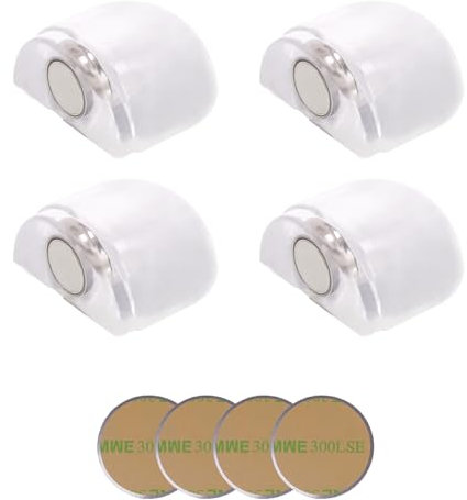 DBOO Juego de 4 topes magnéticos transparentes para puerta