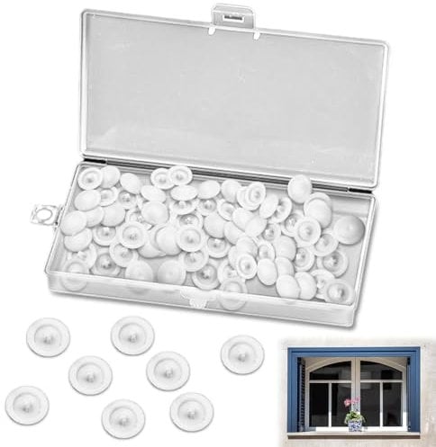 Lot de 100 Cache vis Blanc, Cache Rivet Capuchon vis, Blanc en Plastique pour Trous de tête, vis cruciformes