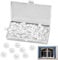 Lot de 100 Cache vis Blanc, Cache Rivet Capuchon vis, Blanc en Plastique pour Trous de tête, vis cruciformes