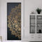 Türtapete Selbstklebend 3D 77X200 Schwarzes Mandala Türtapete Selbstklebend Türposter,Fototapete Selbstklebend 3D Pvc Türaufkleber Diy Türbild,Türfolie Poster Tapete
