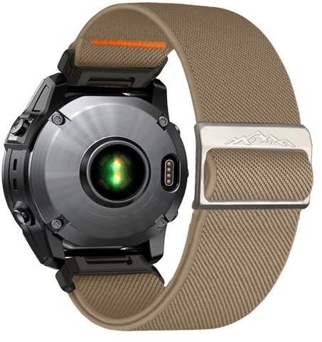 chinbersky 22mm Nylon Armband für Garmin Feinx 6 Pro/6/7/7 Pro/5/5 Plus Armband,Elastisch band für Forerunner 935/945/955/965/745,für Instinct/2/Approach S60/S70-47mm, Descent G1/Epix 2/Epix Pro 47mm
