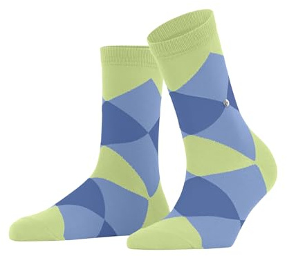 Burlington Damen Socken Bonnie W Sso Baumwolle gemustert 1 Paar, Grün Lemon 7498, 36-41