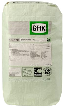 vdw 470 GaLa-DrainMörtel Hoch wasserdurchlässiger Bettungsmörtel für Natur- & Betonsteinpflaster | Hohe Festigkeit | Schnell erhärtend | Verkehrslast bis N3 | 25 kg Sack