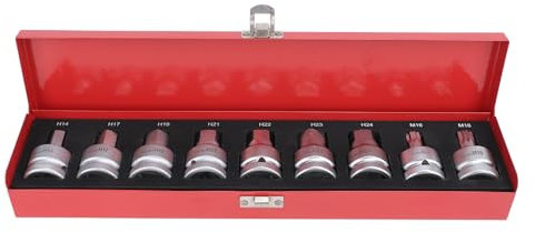 Juego de 9 llaves hexagonales de impacto de 3/4 pulgadas, juego de brocas M16 M18 de alta durabilidad para aplicaciones de alta resistencia