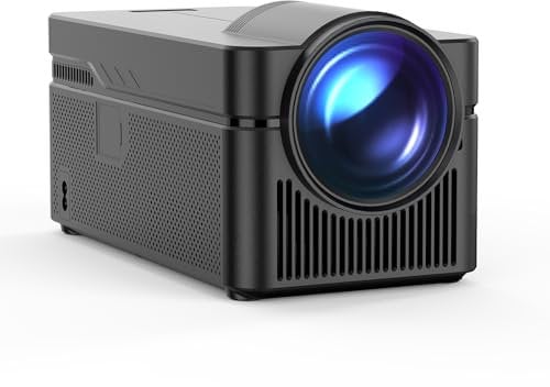 [Built in Apps] HY450 NTV Smart Projector Native 1080P 700ANSI 4K Support, Portable Auto Keystone, Auto Offest with WiFi Bluetooth Voice Remote, Ultra Short Throw Video Projector