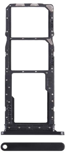 Chariot plateau de logement tray compatible avec Samsung Galaxy A05S SM-A057F A057 porte carte Sim1+ SIM 2 + fente pour compartiment logement mémoire micro SD carte (Noir)