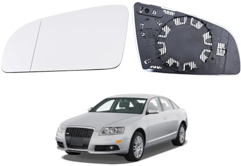 Hebstw Spiegelglas Ersatz für 2005-2008 Audi A6, Ersatz Spiegelglas Heizbar, Spiegelglas Außenspiegel Glas, Beheizbar Rückspiegelglas (Links)