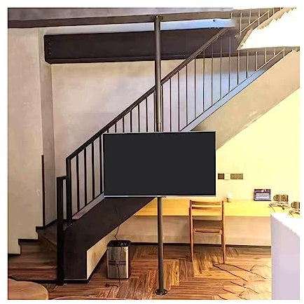 Soporte de TV de altura ajustable, base giratoria de pared para TV, soporte giratorio de 360°, soporte de suelo para pantalla giratoria, para televisores de 32 a 75 pulgadas, VESA máx. 600 x 400