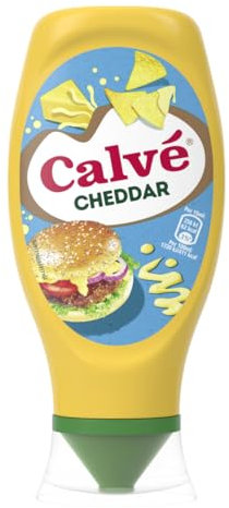 Salsa Cheddar Calvé Top Down 430ml, Senza Glutine, Ideale per Burger, panini, nachos e tanti altri snack