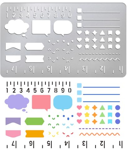 UNICRAFTALE Metallschablonen Zum Basteln Holzbrennen Tagebuchschablone Edelstahl Wiederverwendbare Linien Und Listenvorlage Dialogfelder Holzschnitzvorlage Für Heimwerker Scrapbooking Dekoration